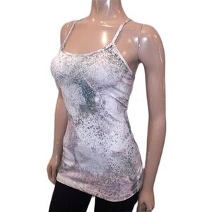 Lululemon Racerback Tank Top Womens Sugar Crush Althetic Yoga Shelf Bra Sporty